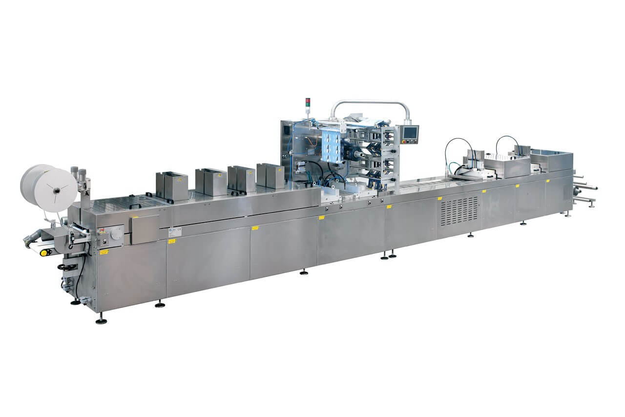 Thermoforming packing machines for food products